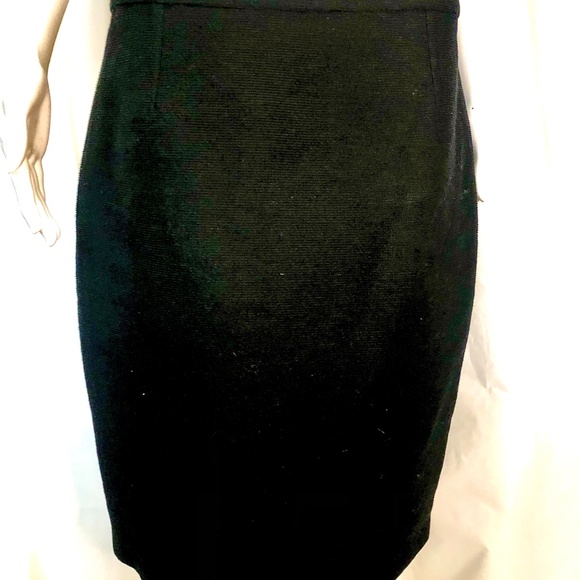 Lanvin Hiver 2014 Black Wool And Silk Pencil Skirt, Size 8 - Picture 5 of 13